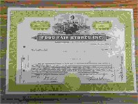 Food fair stores stock certificate