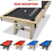 GoSports 7ft Pool Table: Brown Wood  Extras