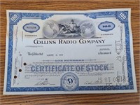Collins radio company stock.