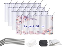 NEW $170 Stainless Steel Sublimation Tumblers 24pk