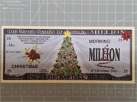 Christmas tree million dollar banknote