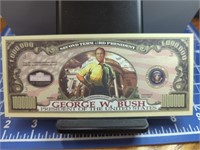 George w. Bush million bank note