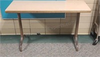 Vintage school table. 29×48×20. Formica top is
