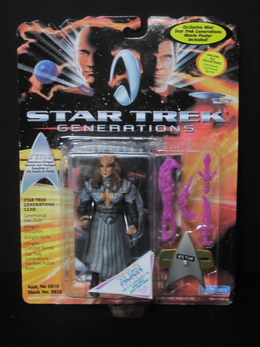 B'ETOR Star Trek Generations Figure in Packaging