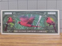 Illinois northern cardinal banknote