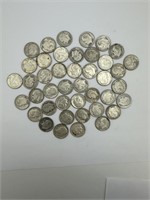 42 Silver Dimes