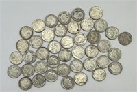 42 Silver Dimes