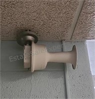 Alarm horn. Attached to wall and ceiling. Buyer
