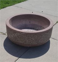 Large cement planter. 17×42. Heavy. Buyer must