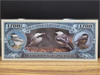The black capped chickadee banknote