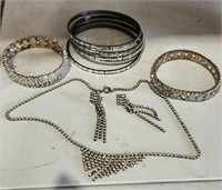 SPARKLE, Earrings, Necklace & Several Bracelets