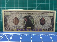 Panther million dollar banknote