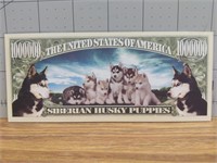 Siberian husky banknote