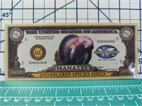 Manatee million dollar banknote