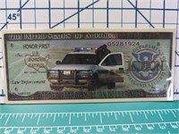 Border patrol million dollar banknote