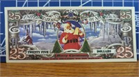 Merry Christmas! $25 banknote