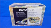 Homestyles (5) Photo Albums With Storage Box,