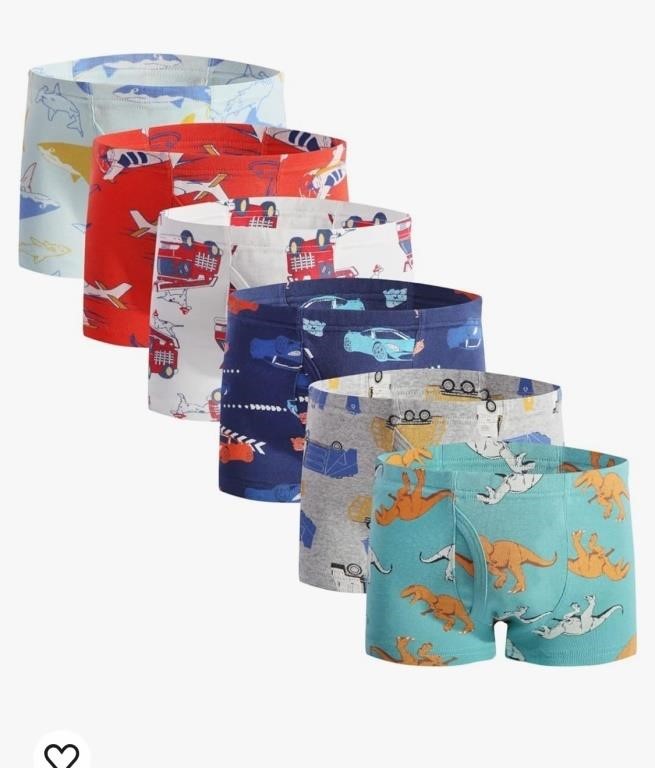 Little Boys Soft Cotton Briefs Dinosaur Truck