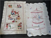 Vintage children's cross stitch blankets
