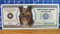Collie $1 million doggy bones banknote