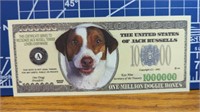 Jack Russell $1 million doggy bones banknote