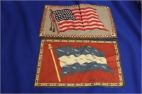 Lot of 2 Vintage Tobacco Flags