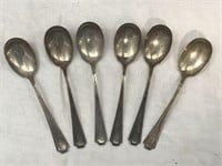 (6) Vintage 0.9oz Sterling Silver Teaspoons