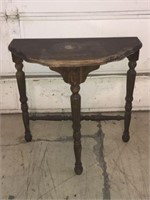 Vintage Half-Moon Side Table
