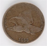 1858 US FLYING EAGLE ONE CENT COIN