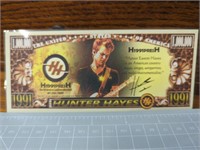 Hunter Hayes novelty banknote