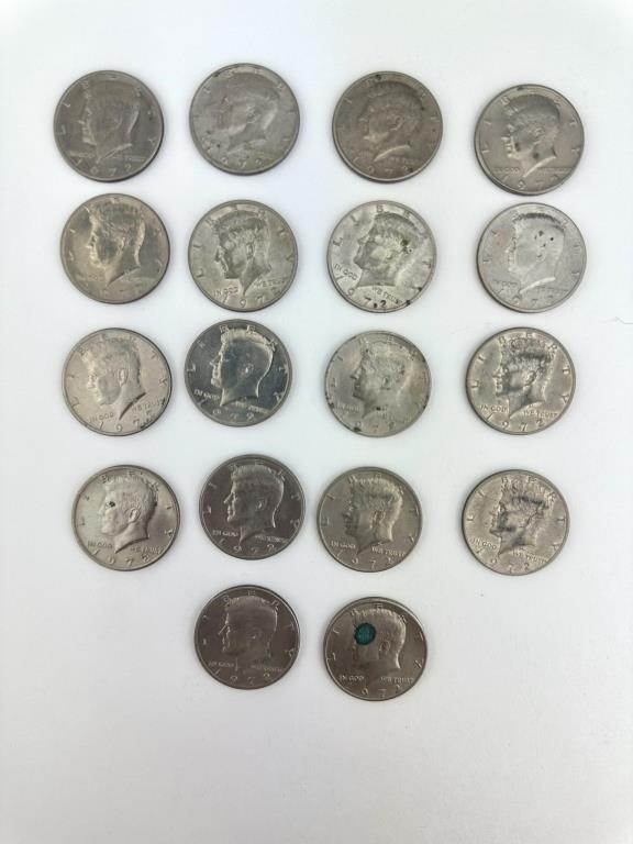18 1972 Kennedy Half Dollars