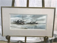 Original Waterscape Watercolor by Robert Fabe