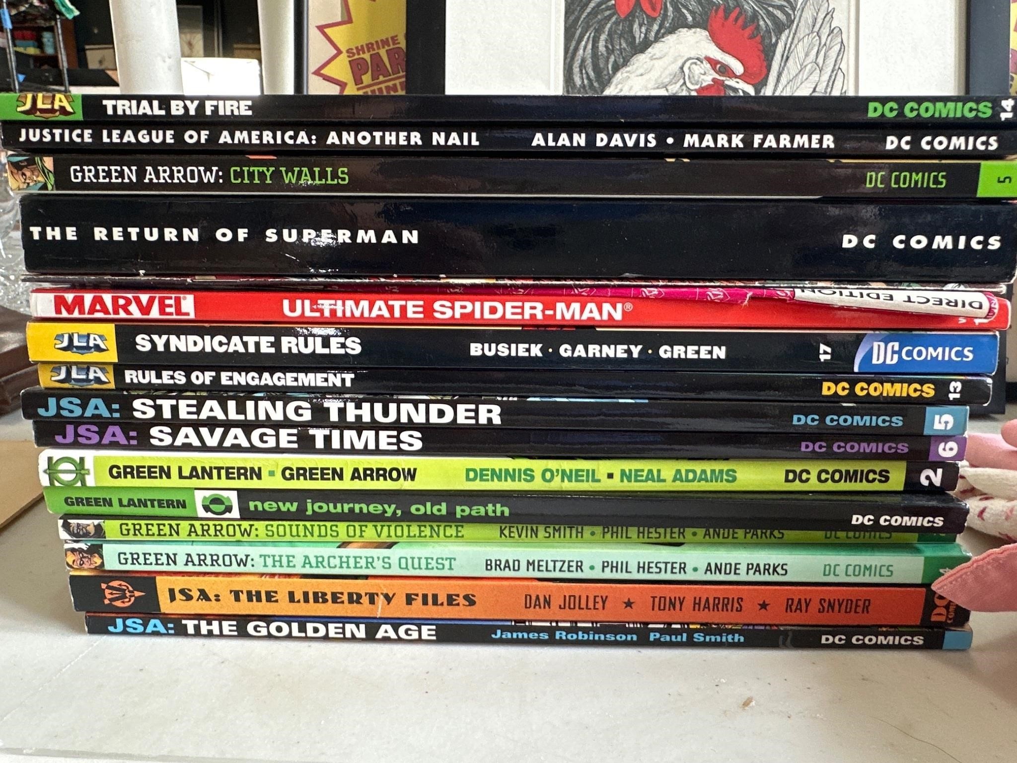 DC comics and marvel comic books
