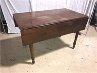 Antique Drop-Leaf Wooden Table