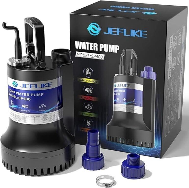 *JEFLIKE 1/3HP 2450GPH Submersible Water Pump *
