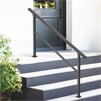 4 Step Handrail for Outdoor Steps, Black