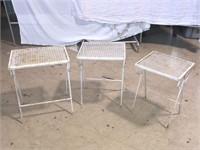 Vintage Wrought Iron Nesting Tables