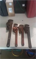 (4) Assorted Pipe Wrenches