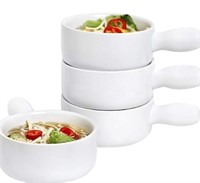 Pack of 24 Onion Soup Bowls with Handles, White