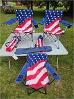 3 Foldable Camping Chairs