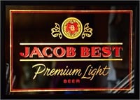 Jacob Best Beer Sign lighted mirror sign