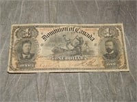 1898 One Dollar, Dominion of Canada Banknote