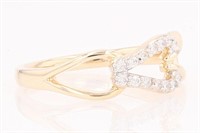 .15 Ct Diamond Contemporary Design Ring 10 Kt