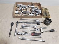 Flat of Assorted Sockets and Socket Wrenches