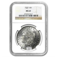 1878-1904 MS63 NGC/PCGS Morgan Silver Dollar