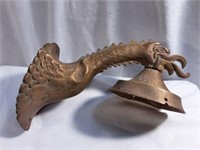 Vintage Bronze/Brass Dragon Sconce Light Fixture