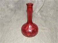 Antique Coin Spot RED Barbers Bottle