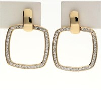 .55 Ct Diamond Contemporary Earrings 14 Kt