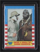 KIMCHEE & KAMALA WWF WRESTLING CARD