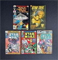 2 Star Trek & 3 Star Wars Comic Books